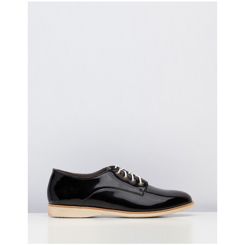 Derby Shoes Black Patent by Rollie