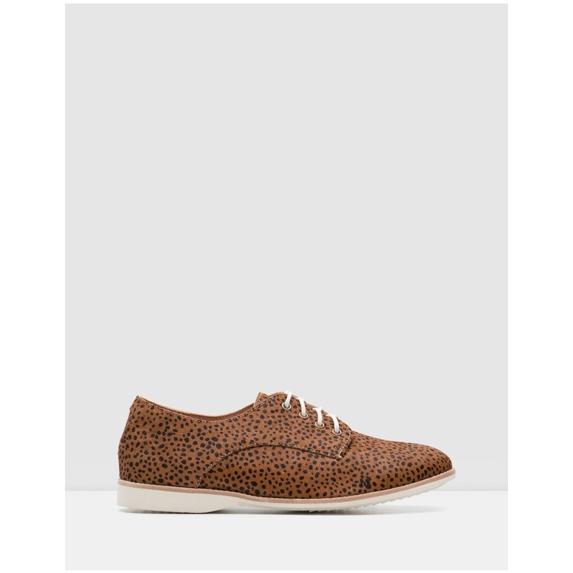 Derby Shoes Brown Leopard by Rollie