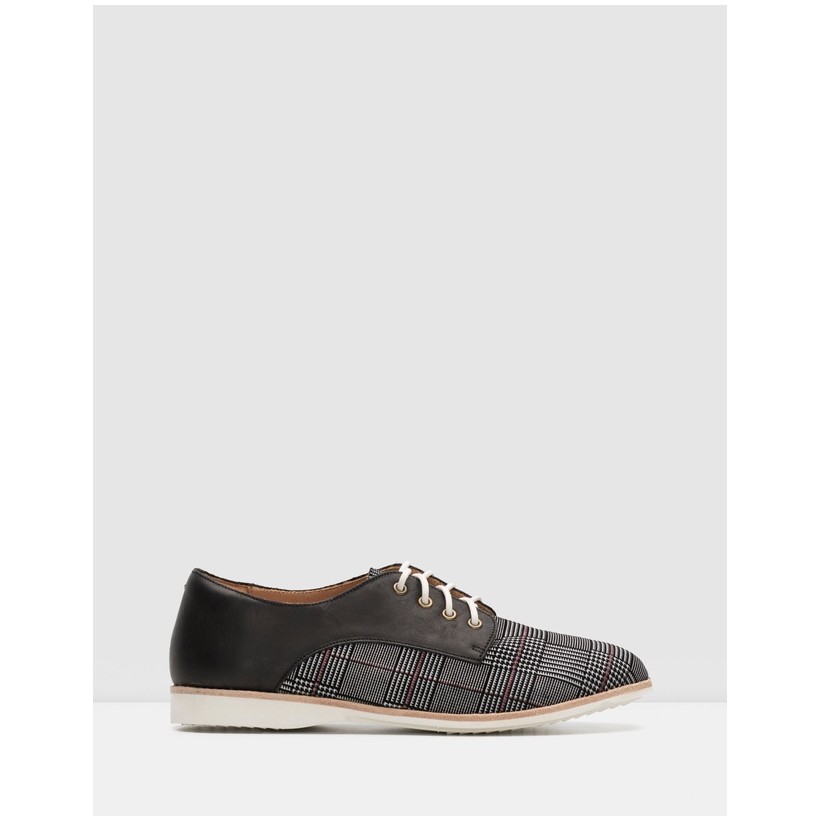 Derby Shoes Prince of Wales/Black by Rollie