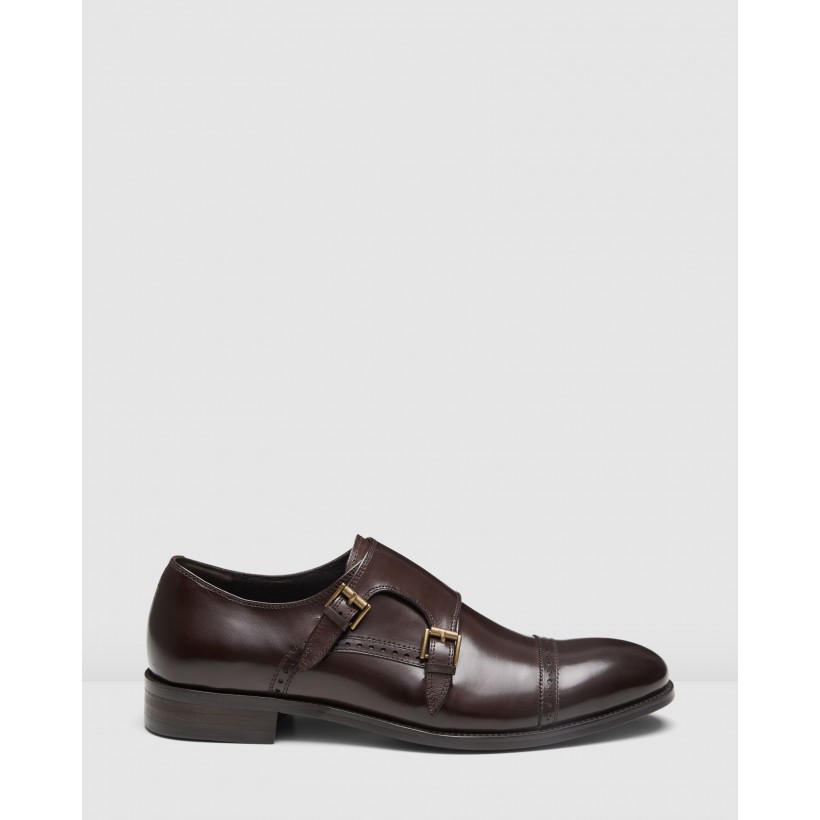 Dublin Monk Straps Brown by Aq By Aquila