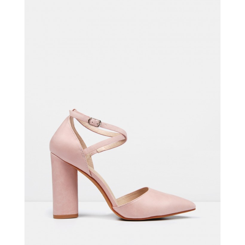 Eastbound Dress High Heels Soft Pink Leather by Jo Mercer