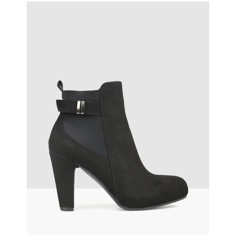 Eclipse Heeled Ankle Boots Black by Betts