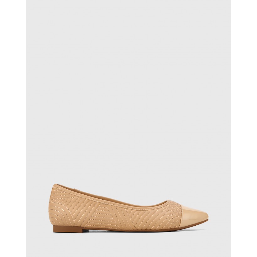 Egan Leather Slip On Flats Nude by Wittner