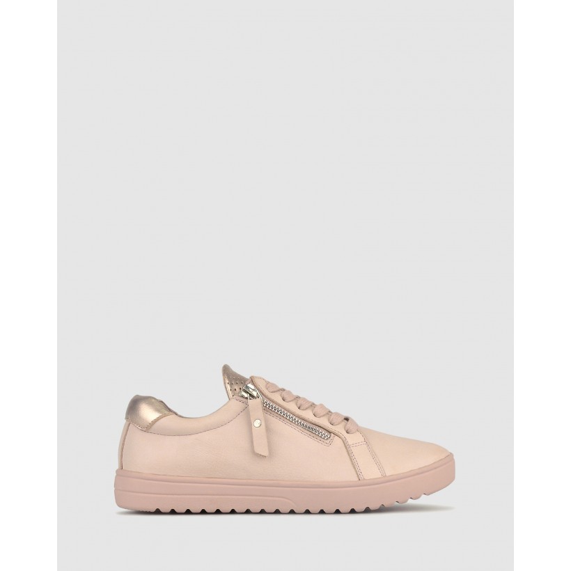 Elated Leather Lifestyle Sneakers Blush by Airflex | ShoeSales