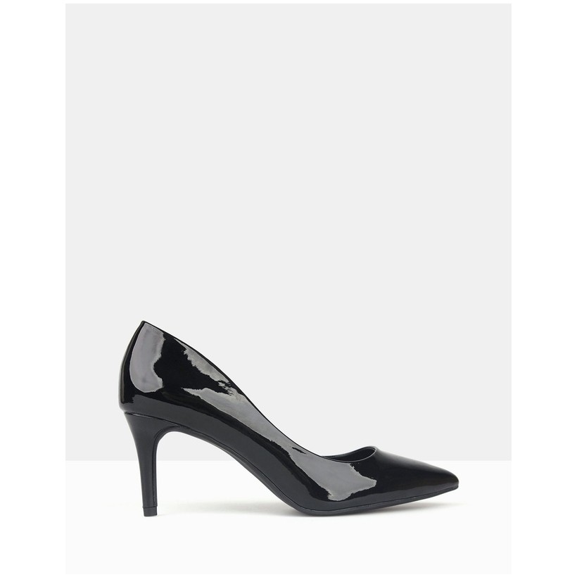 Empower Pointed Toe Pumps Black Patent by Betts