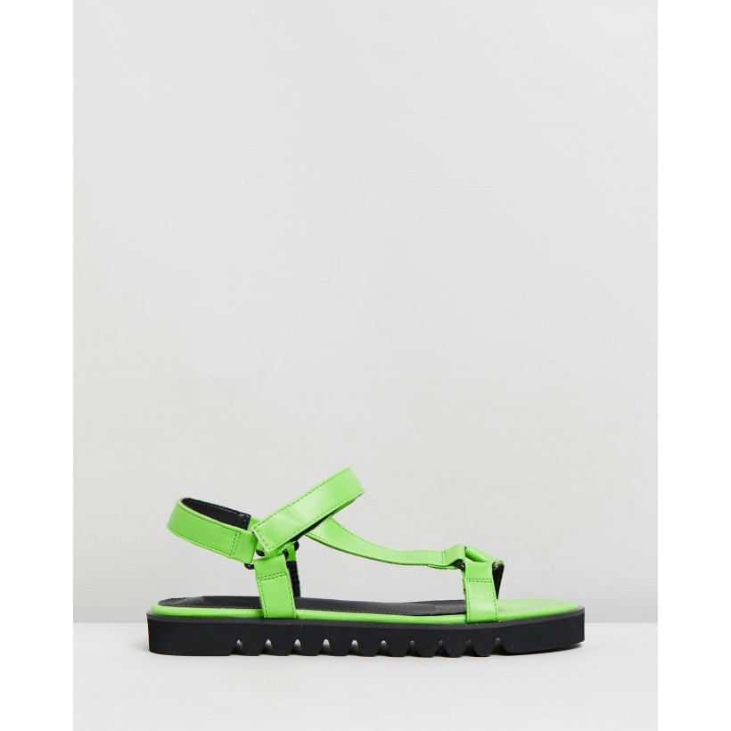 Eva Sandals Lime Green Neon by Spurr