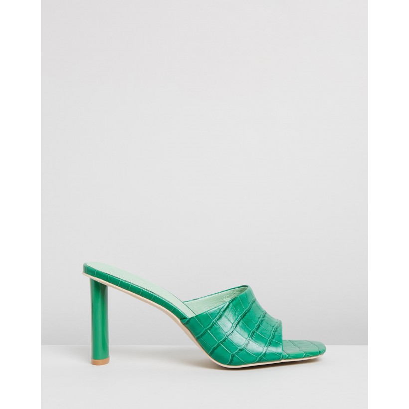 Exclusive - Candy Crush Mules Green by Manning Cartell