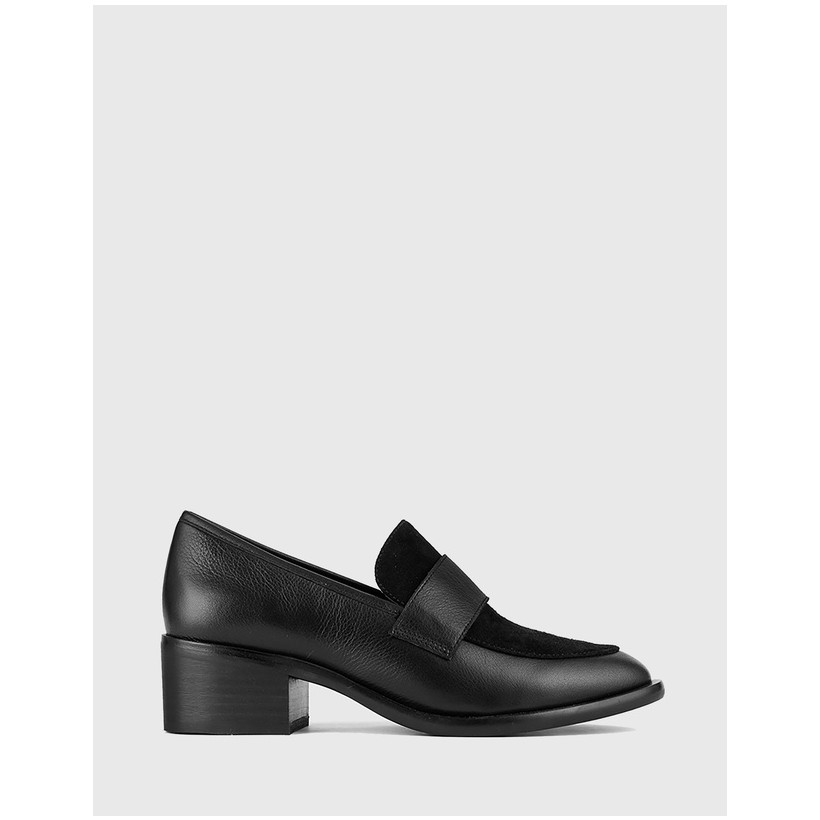 Fallon Leather Loafers Black by Wittner