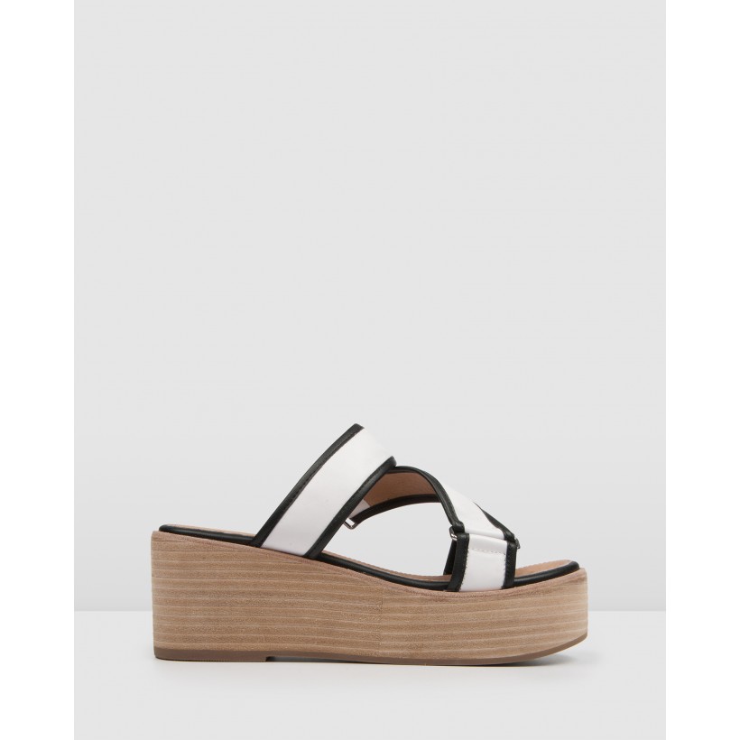Farrow Mid Sandals White Leather by Jo Mercer