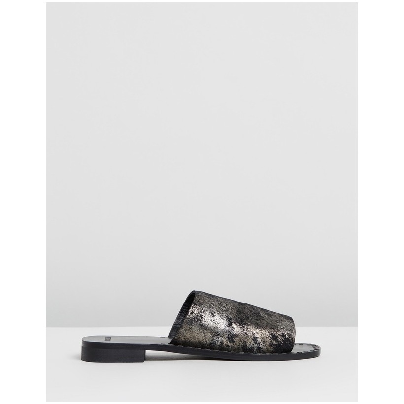 Filthy Rich Luella Slides Rust Leather by Oneteaspoon