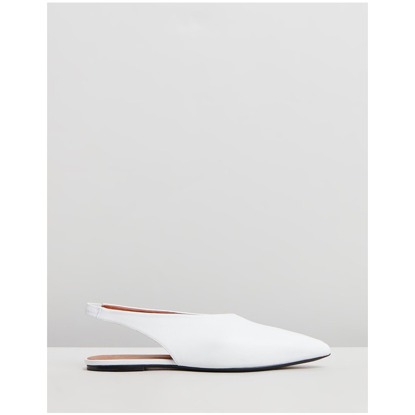 Flat Slingback Shoes White by Joseph