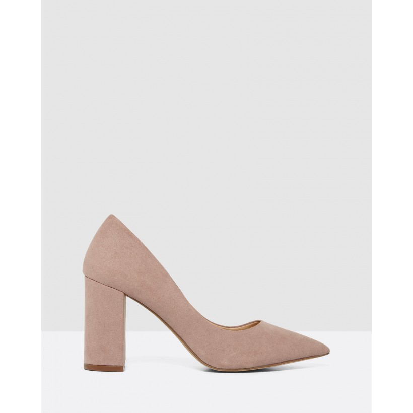 Fleur High Block Court Shoes Pink by Forever New
