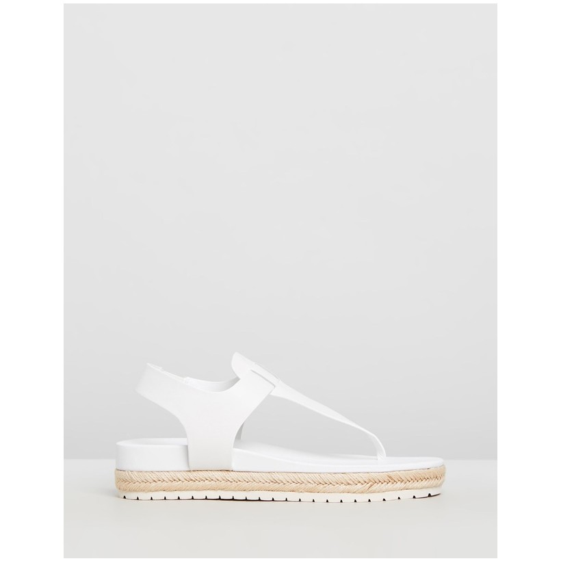 Flint Leather Sandals Off-White by Vince