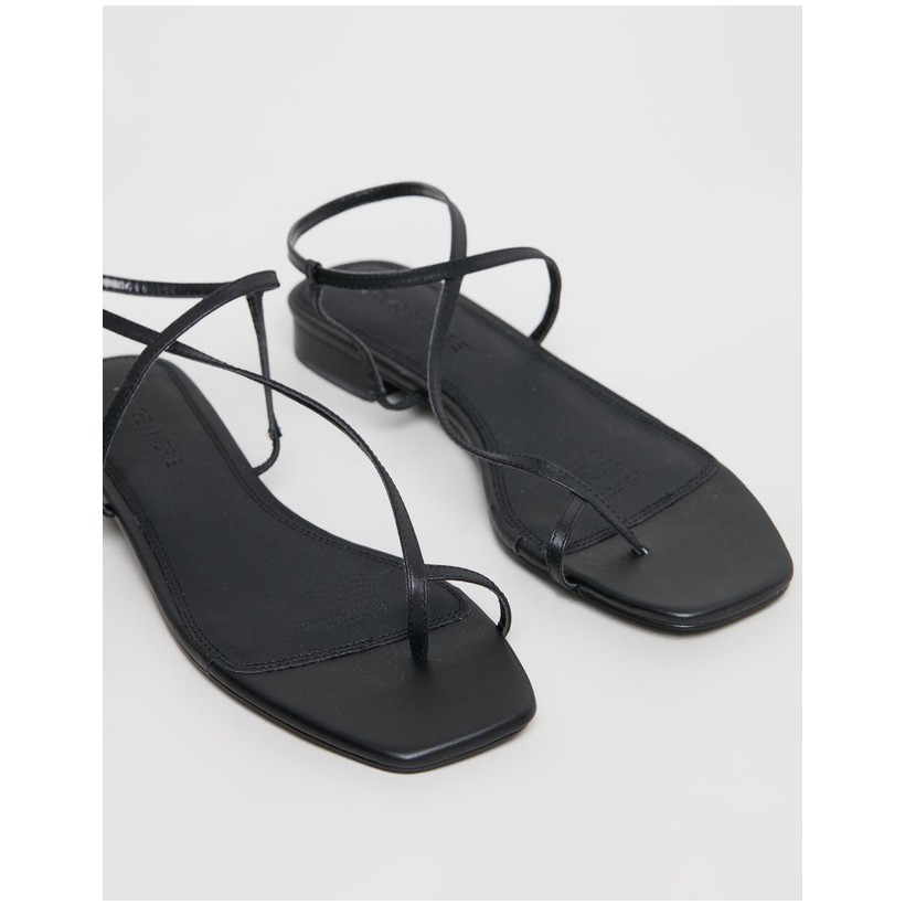 Florence Leather Sandals Black Leather by Atmos&Here