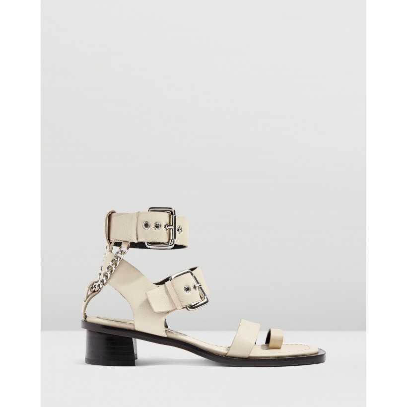 Forever Chain Sandals Ecru by Topshop