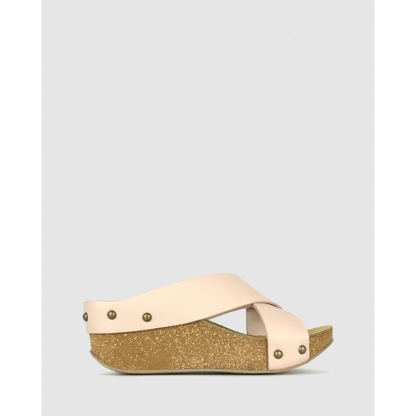 Franca Cork Wedge Sandals Ice by Airflex
