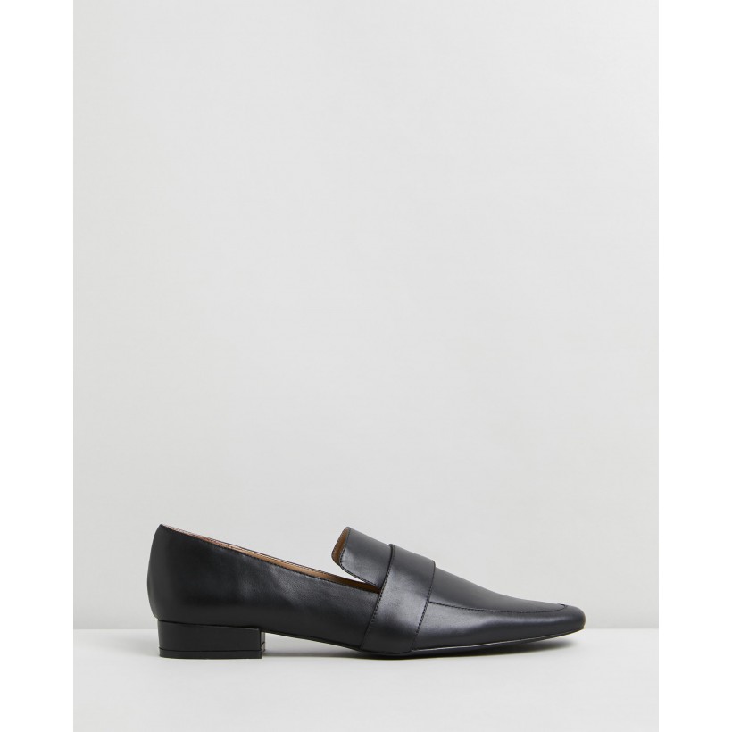 Frances Leather Loafers Black Leather by Atmos&Here
