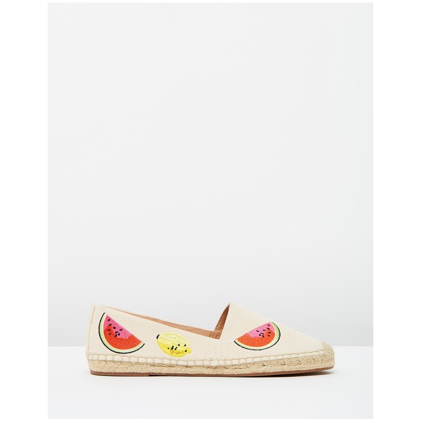 Fruit Salad Embroidered Espadrilles Sundried Linen by J.Crew