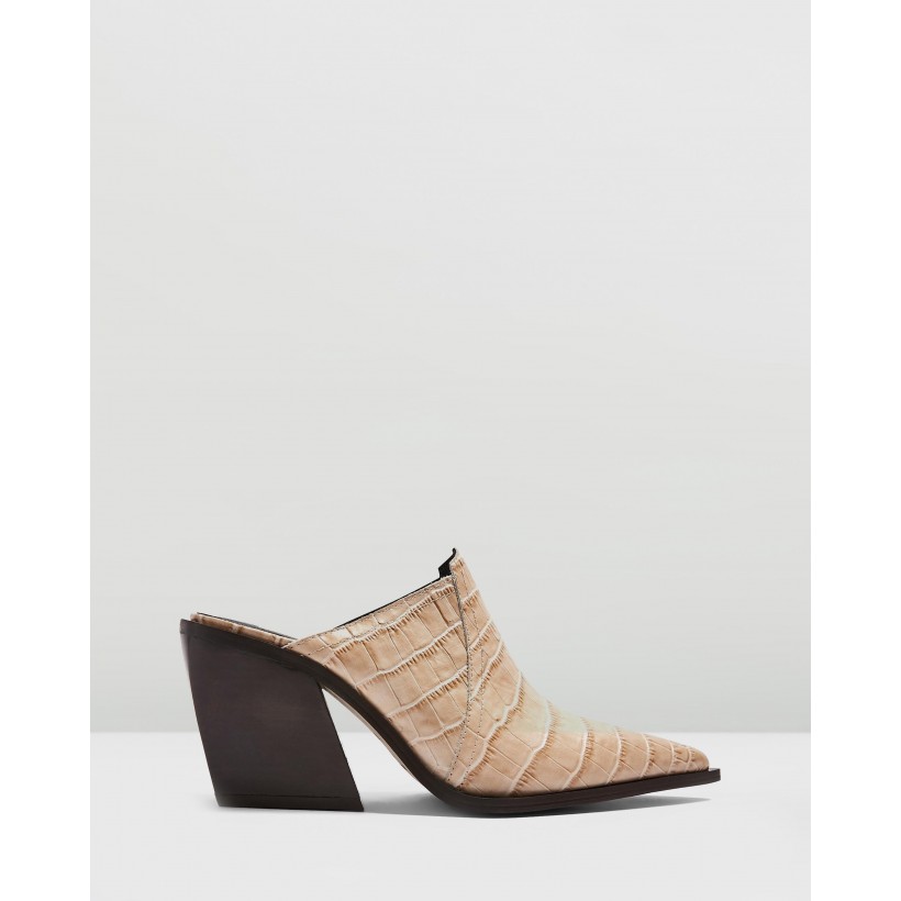 Gabe Western Mules Nude by Topshop