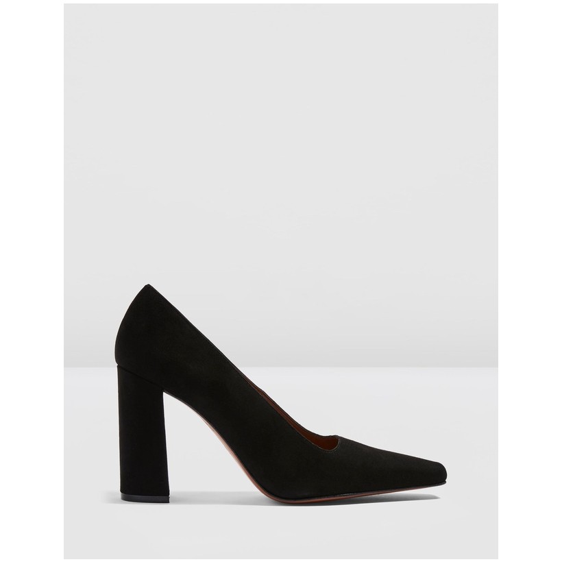 Geena Block Court Shoes Black by Topshop