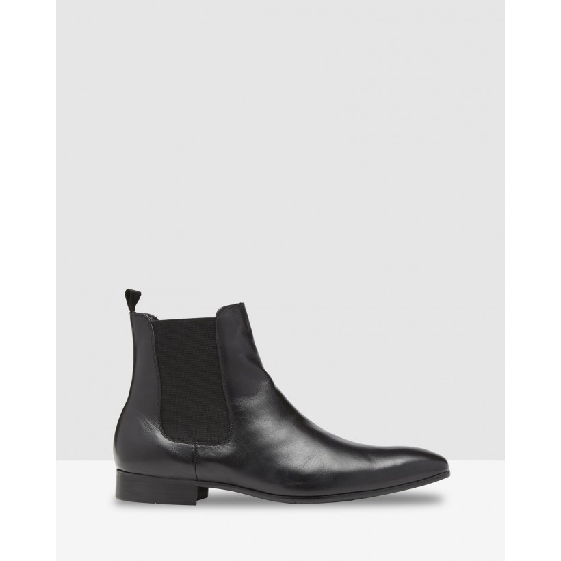 Gordon Leather Chelsea Boots Black by Oxford