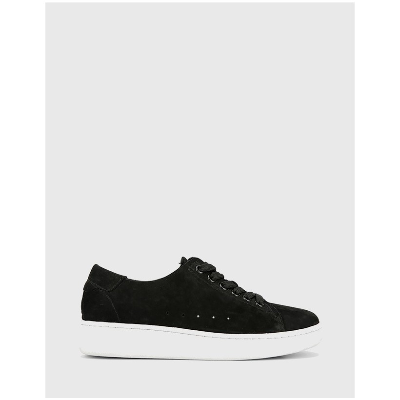 Graphite Lace Up Sneakers Black by Wittner