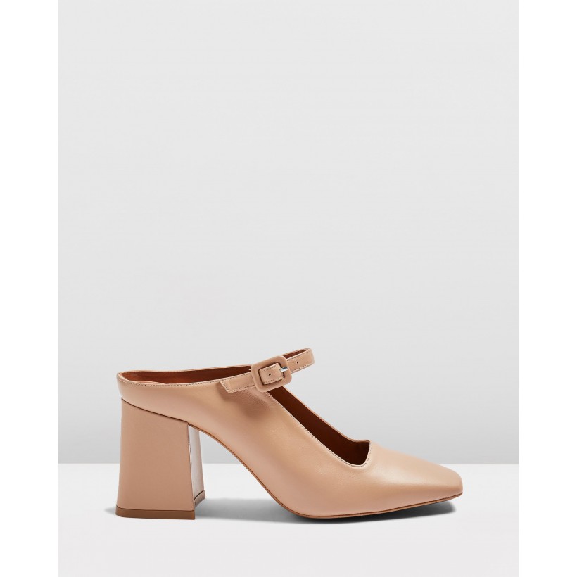 Grenadine Square Mules Nude by Topshop