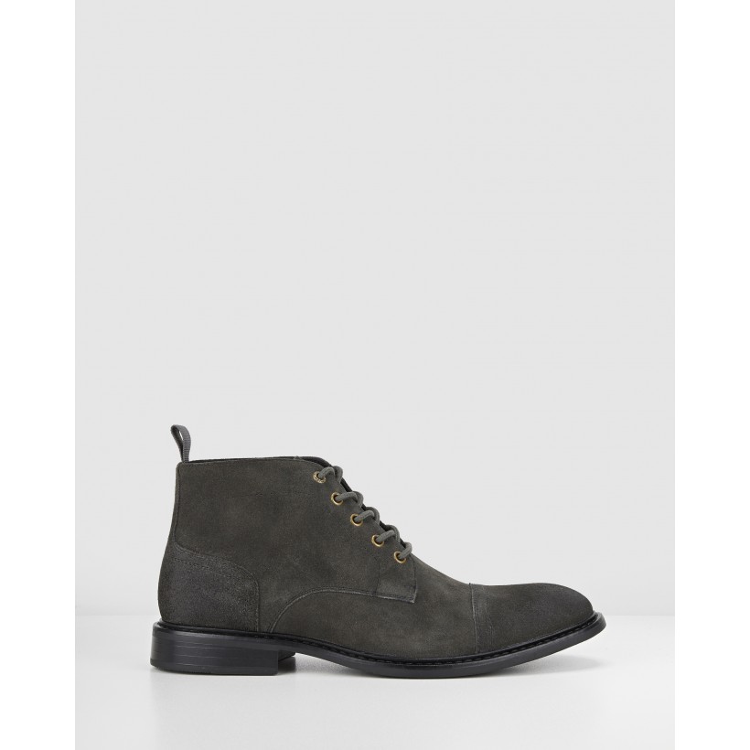 Grimes Charcoal Suede by Hush Puppies