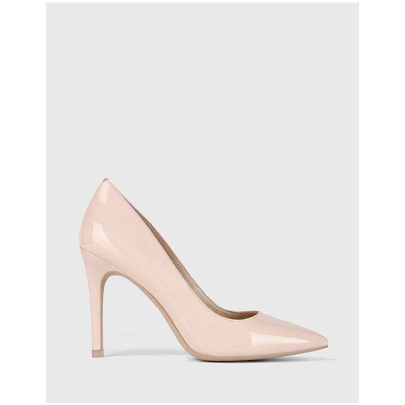 Hadalie Pointed Toe Stiletto Heel Pumps Pink by Wittner