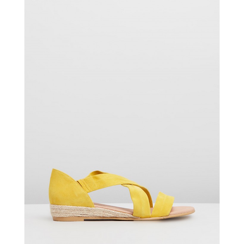 Hallie Yellow Kid Suede by Office