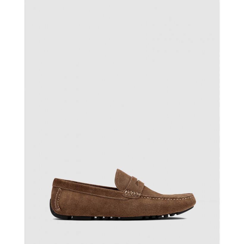 Hamish Driving Shoes Tan by Aq By Aquila