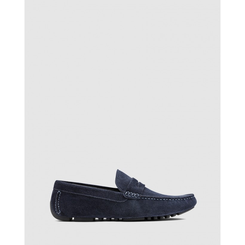 Hamish Driving Shoes Navy by Aq By Aquila
