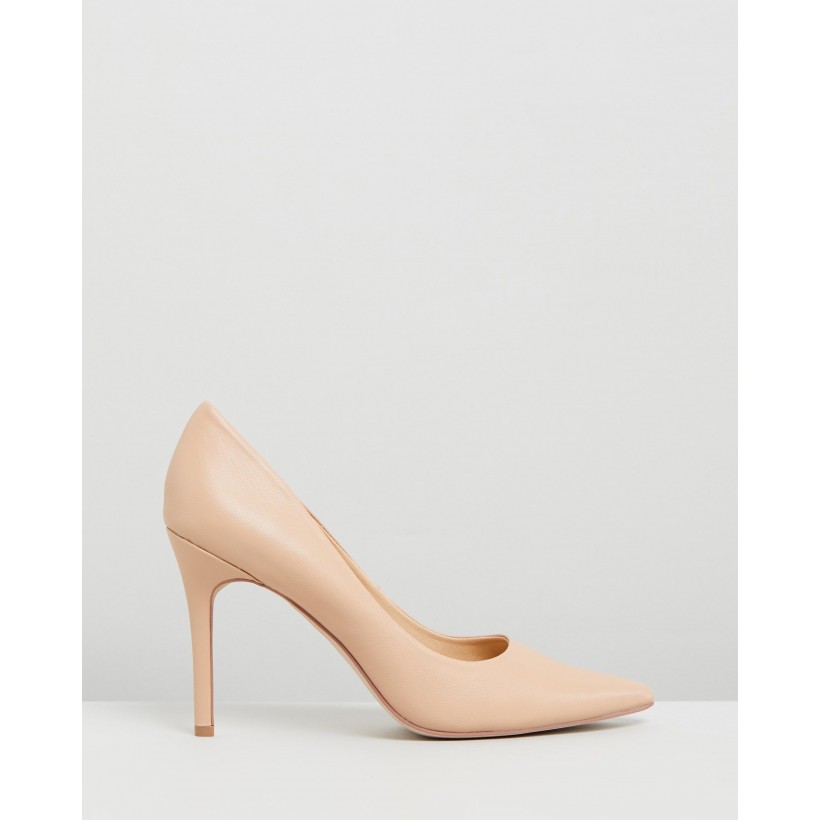 Hannah Leather Pumps Nude Leather by Atmos&Here