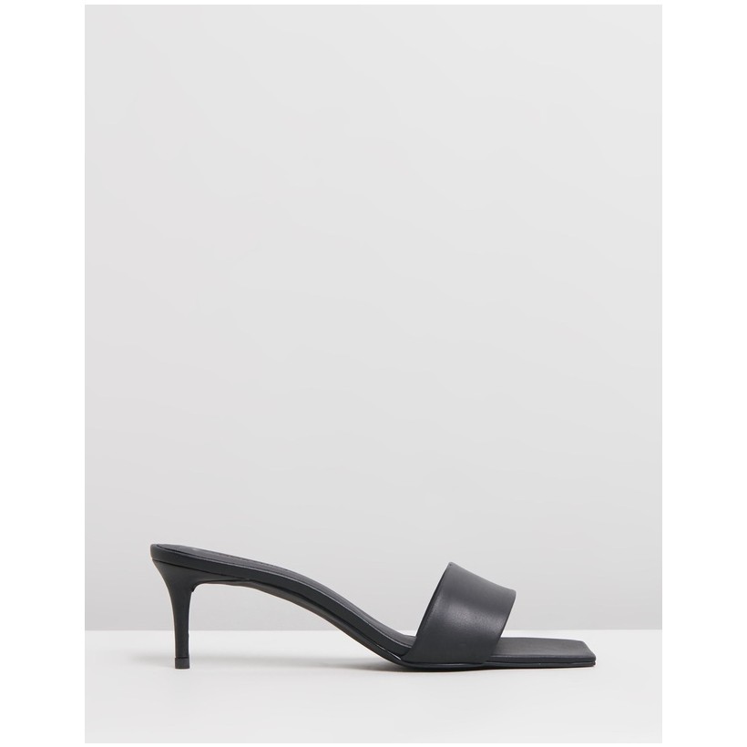 Harper Leather Heels Black Leather by Atmos&Here