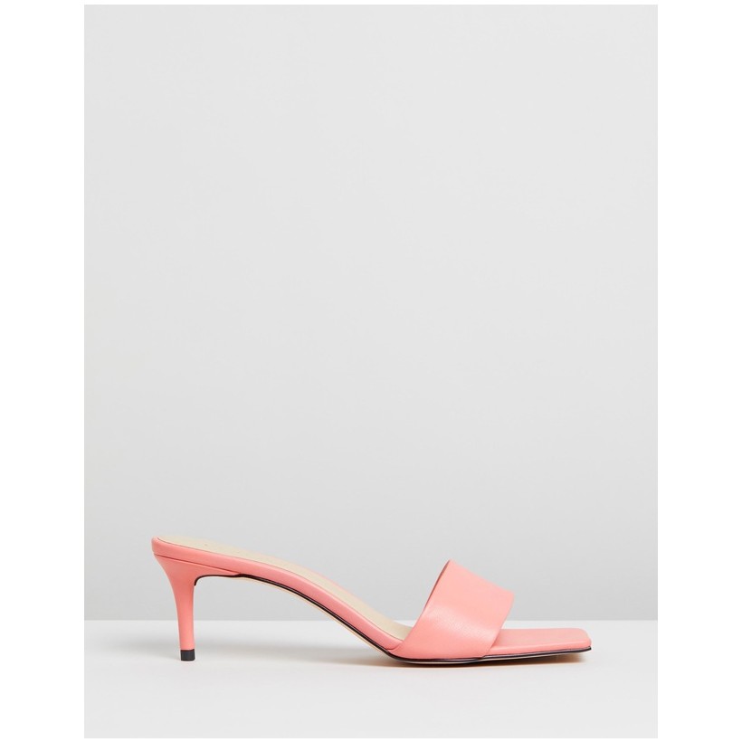 Harper Leather Heels Pink Leather by Atmos&Here