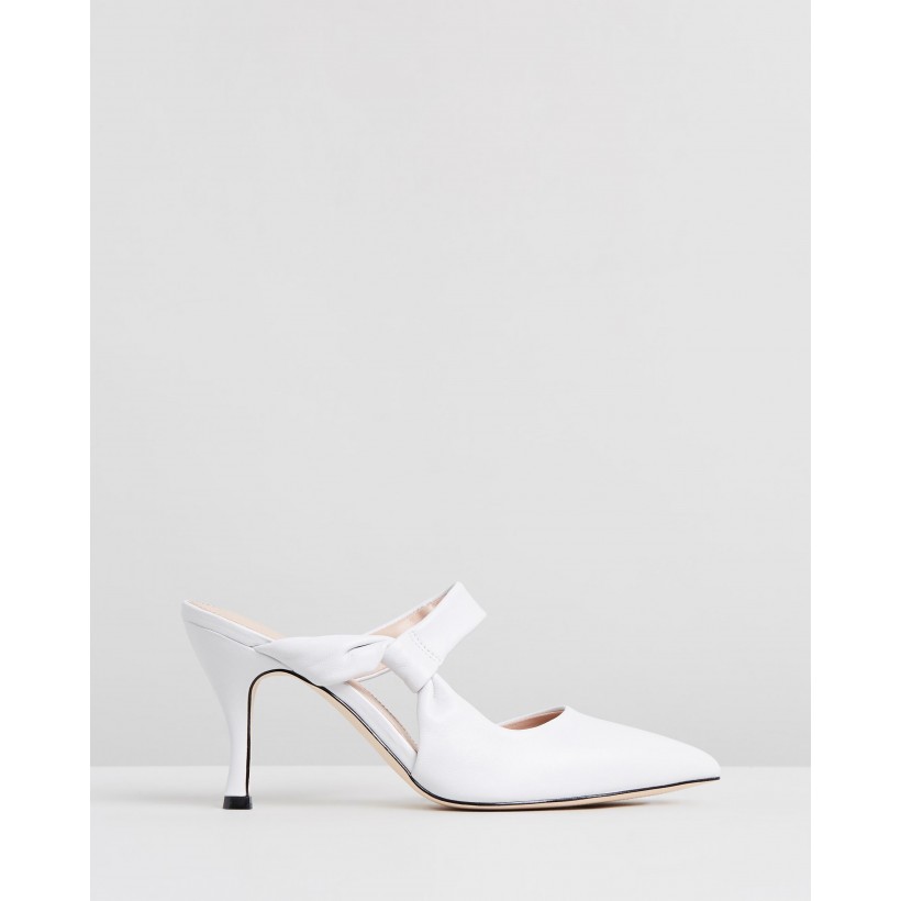 Harri Leather Heels White Leather by Atmos&Here