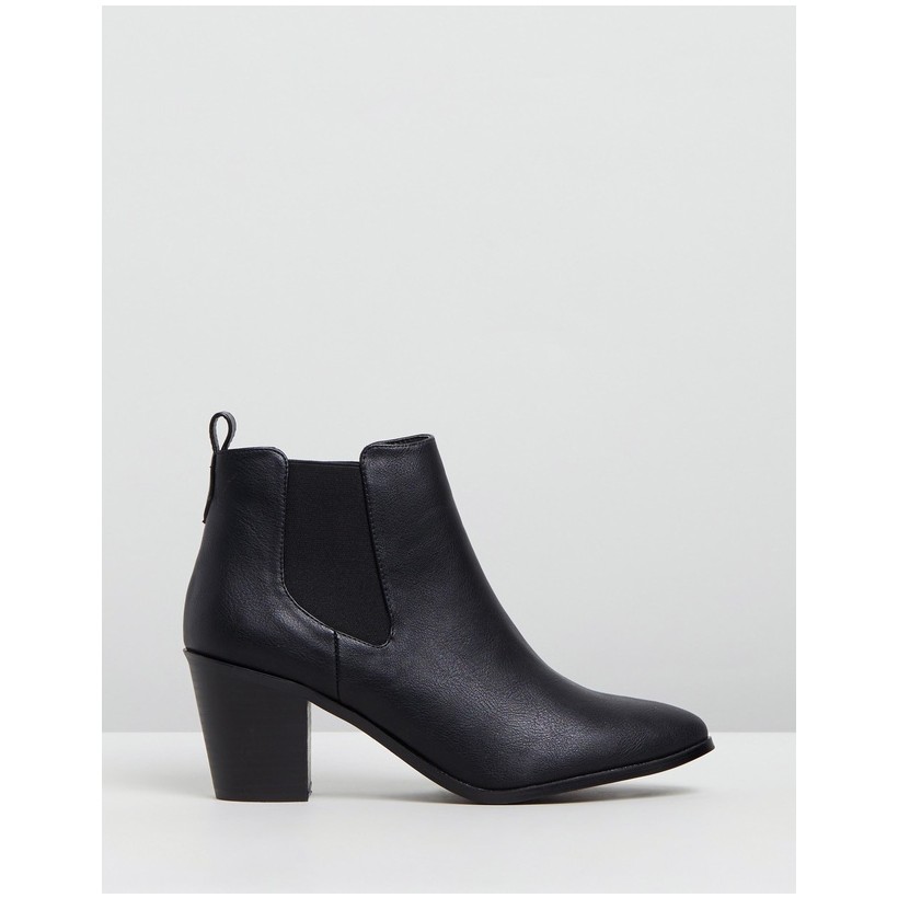 Hayden Ankle Boots Black Smooth by Spurr