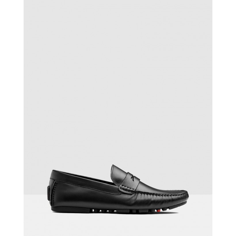 Henmore Driving Shoes Black by Aq By Aquila
