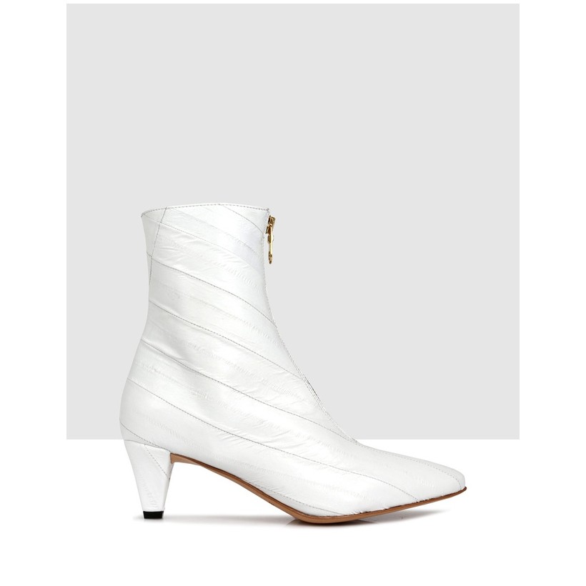 Hermione Ankle Boots Bianco by Beau Coops