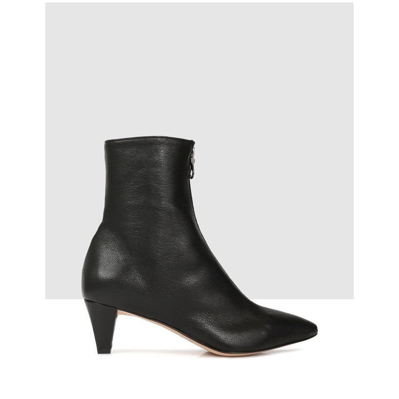 Hermione Ankle Boots Nero by Beau Coops