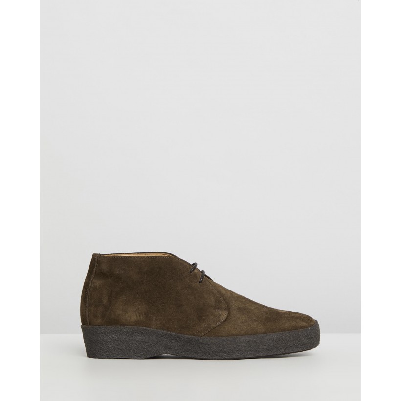 Hi-Top Chukka Boots Snuff Suede by Sanders