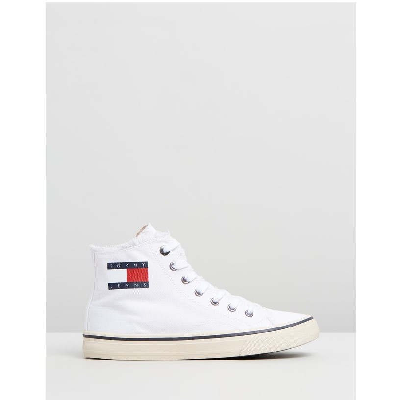 High-Top Tommy Jeans Sneakers - Women's White by Tommy Hilfiger