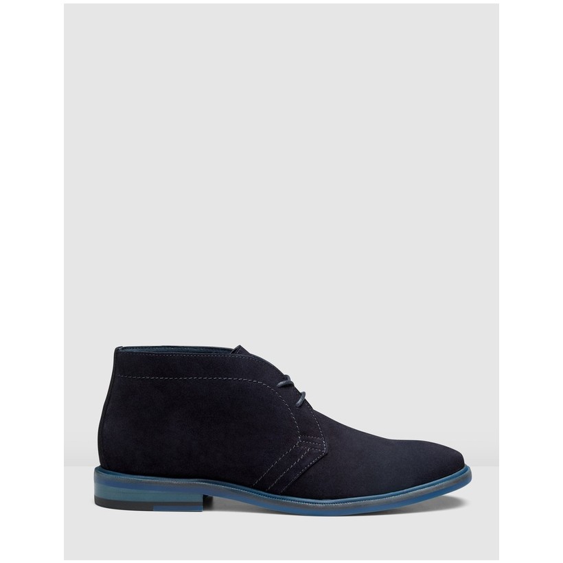Hollawell Desert Boots Navy by Aquila