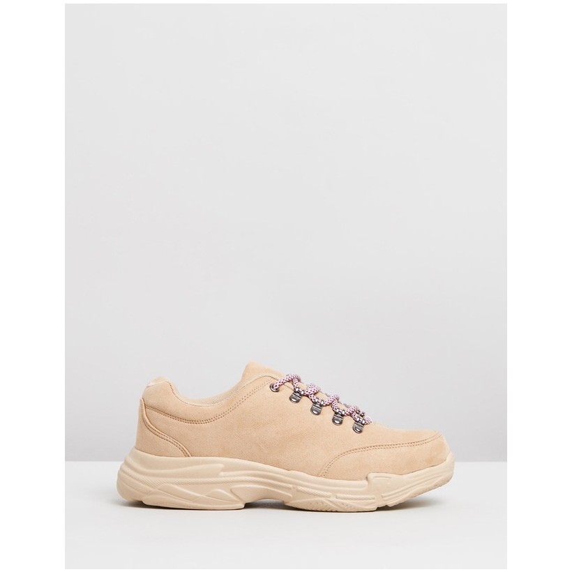Holly Hiking Chunky Sneakers Camel by Rubi