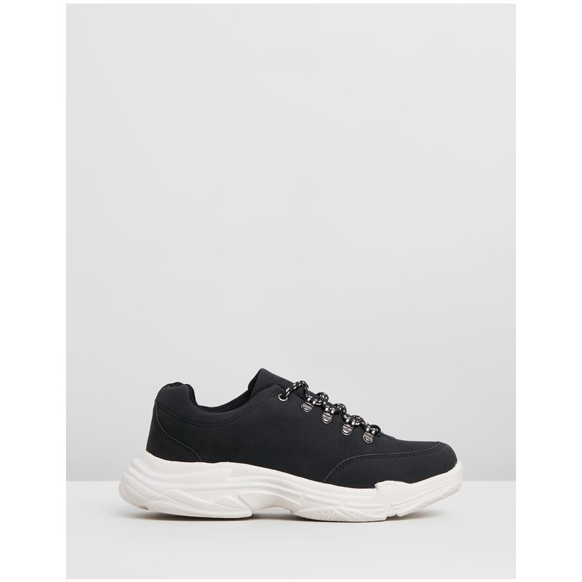 Holly Hiking Chunky Sneakers Black by Rubi