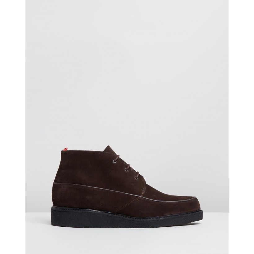 Hoxton Boots Chocolate Suede by Oliver Spencer