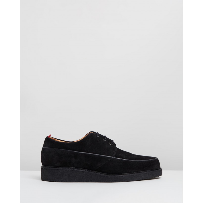 Hoxton Shoes Black Suede by Oliver Spencer