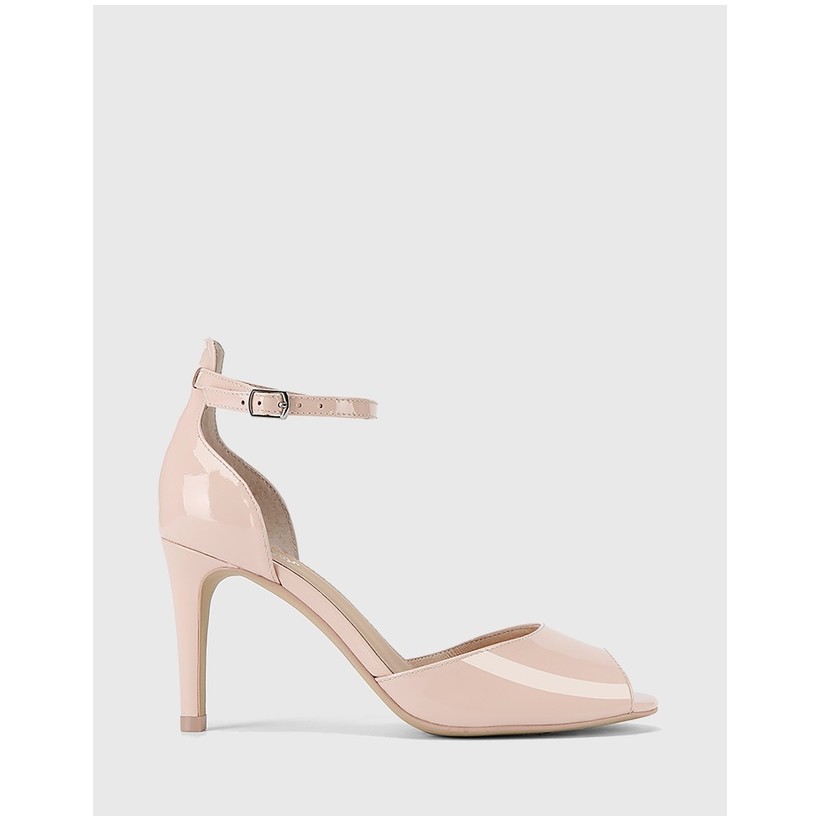 Inka Patent Leather Stiletto Sandals Pink by Wittner