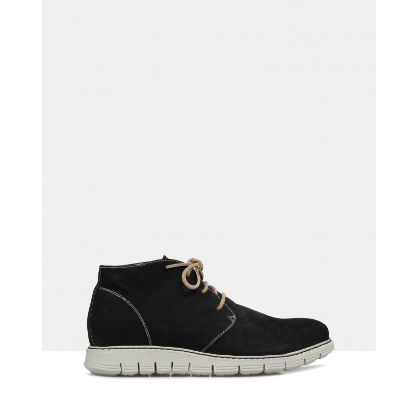 Irvine Suede Sneaker Boots Black by Brando