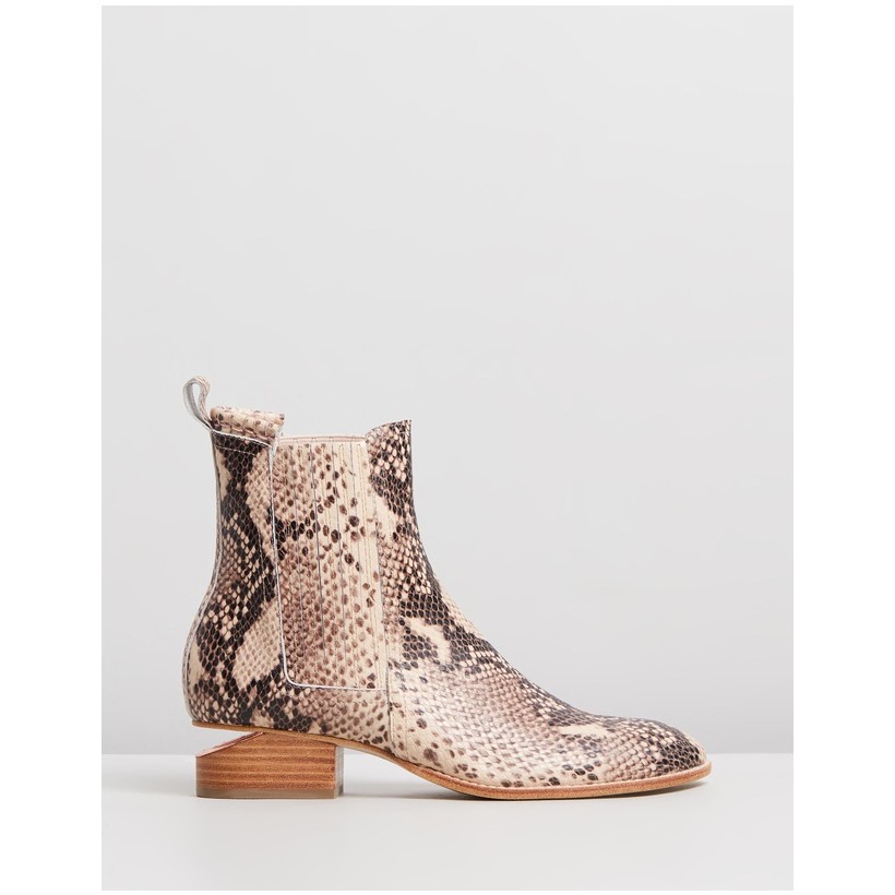 Isoly Boots Nude Python by Mollini